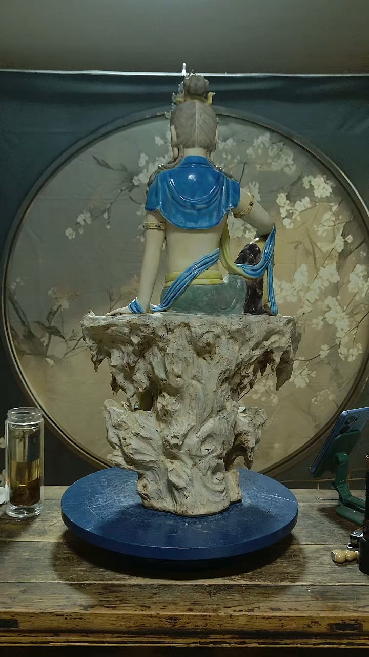 佛像宽***叔湖田窑观音造像