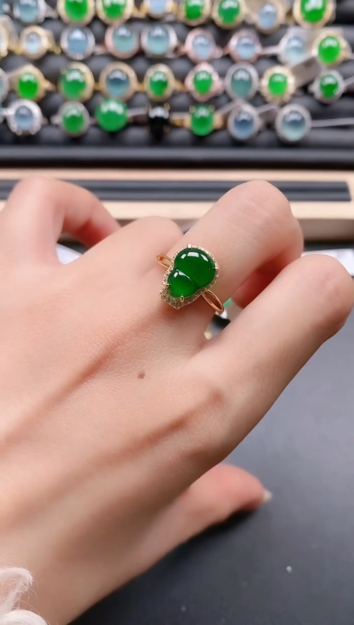 银S925镶嵌戒指翡翠1111