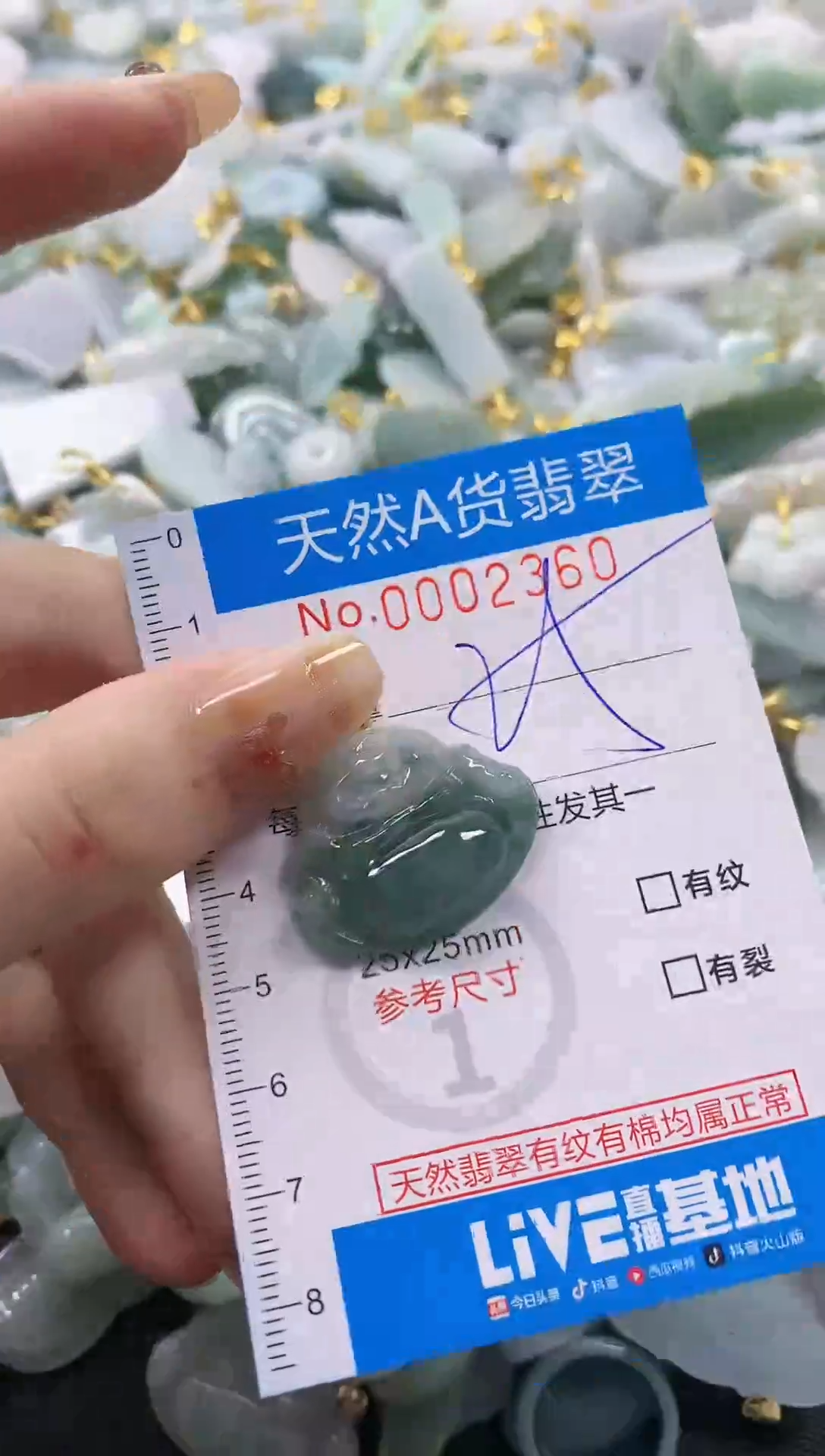 颈饰未镶嵌翡翠净货挂件-2360