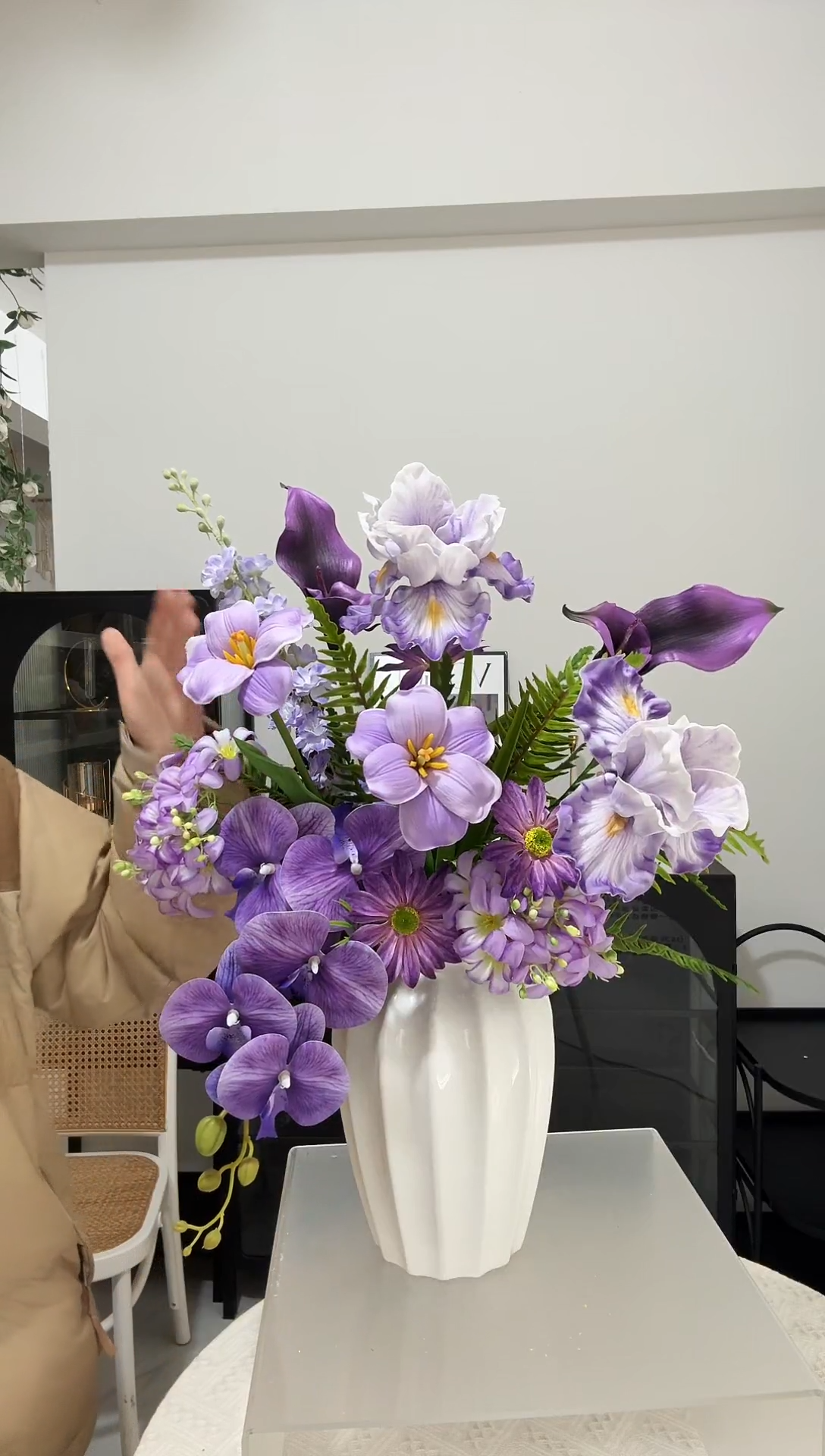 紫色花束+陶瓷花瓶（双十一上新福利）