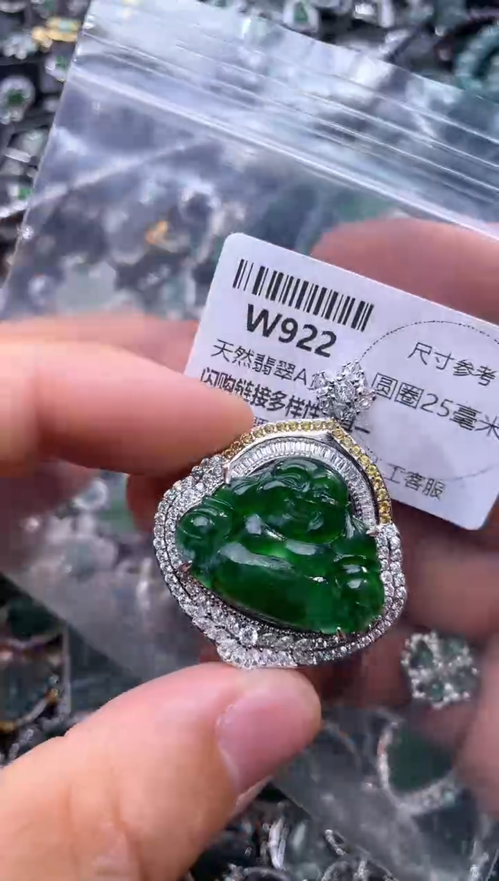 【闪购商品】翡翠颈饰未镶嵌W922基地 车挂