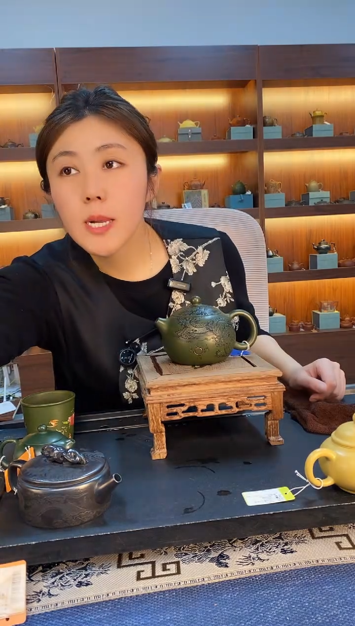 茶壶紫砂大品游龙西施翡翠绿泥吴小卫