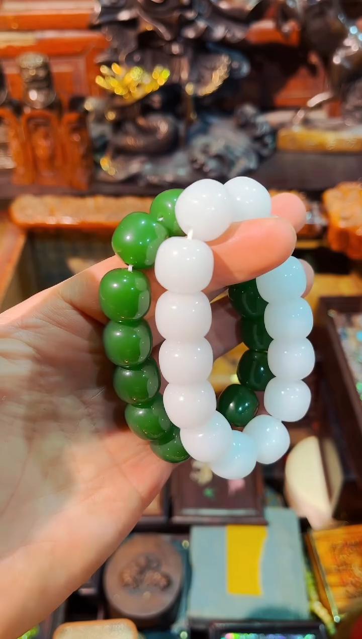 【闪购商品】和田玉颈饰未镶嵌安哥精选专属链接054一对