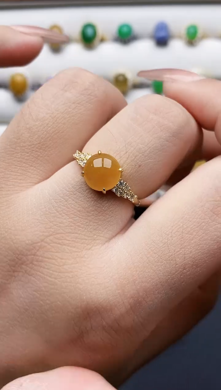 银S925镶嵌戒指翡翠1132