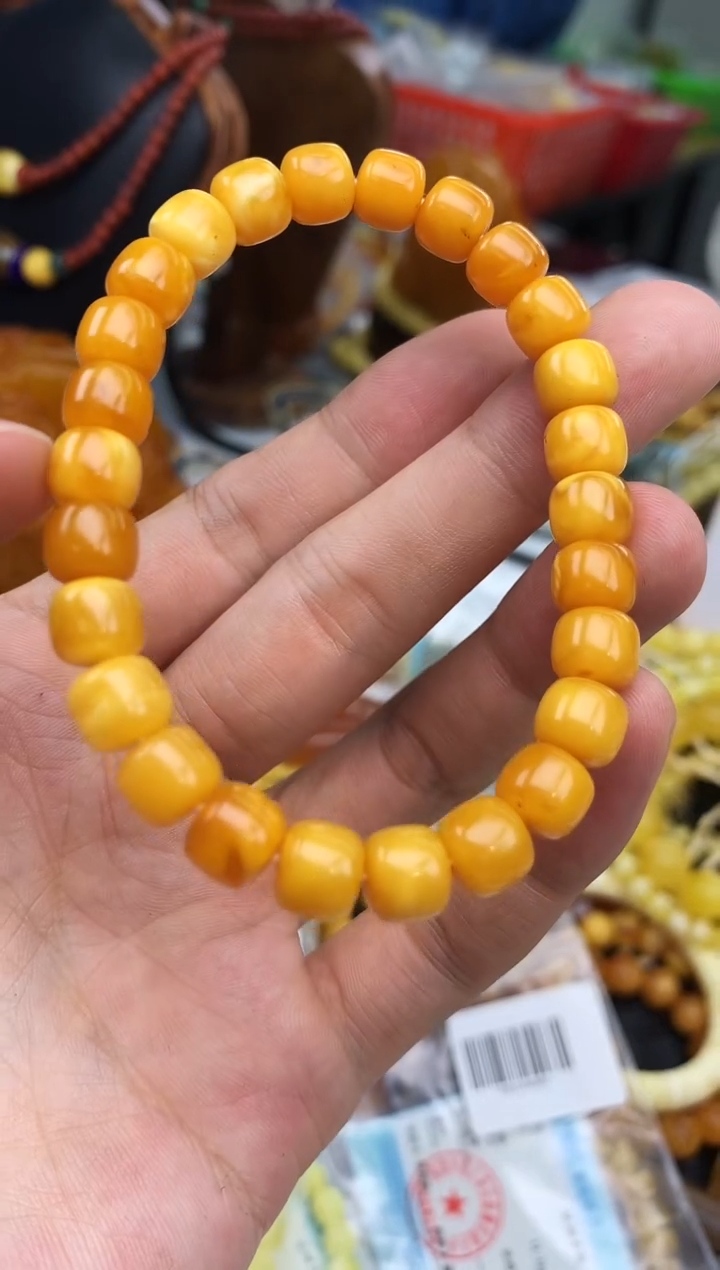 裸石蜜蜡未镶嵌手串卡8