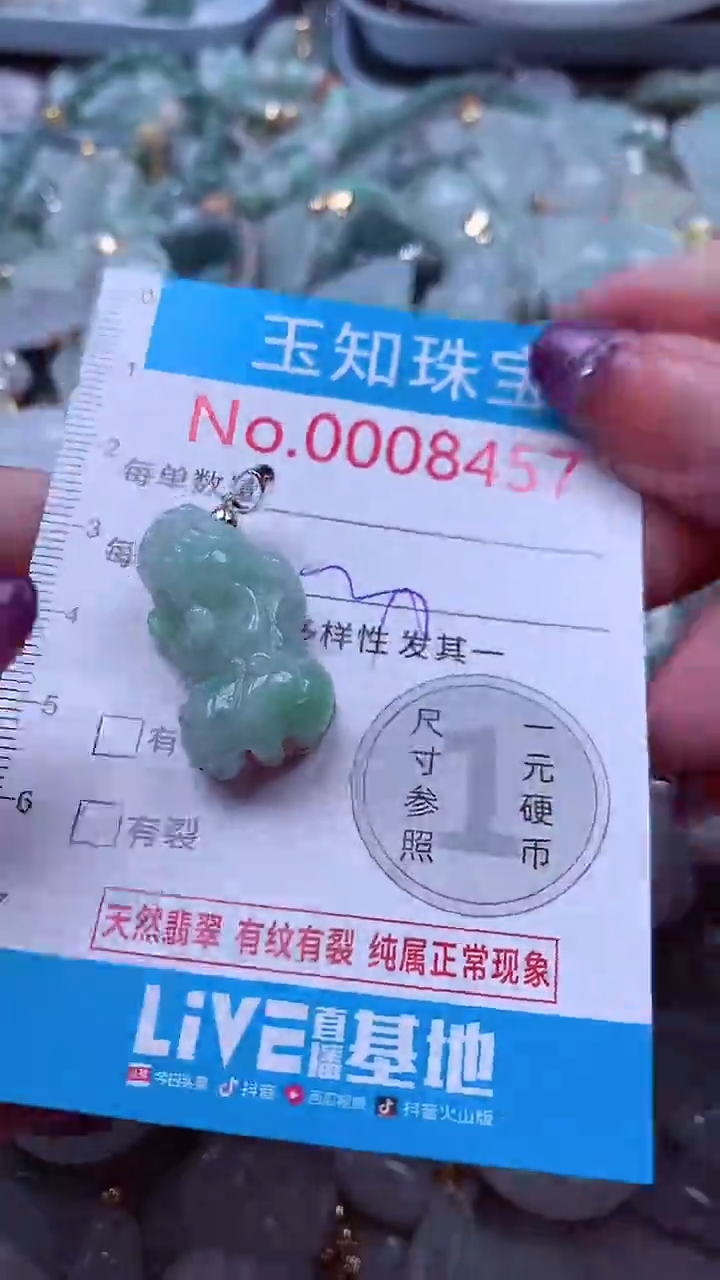 翡翠未镶嵌吊坠(不含链)8457
