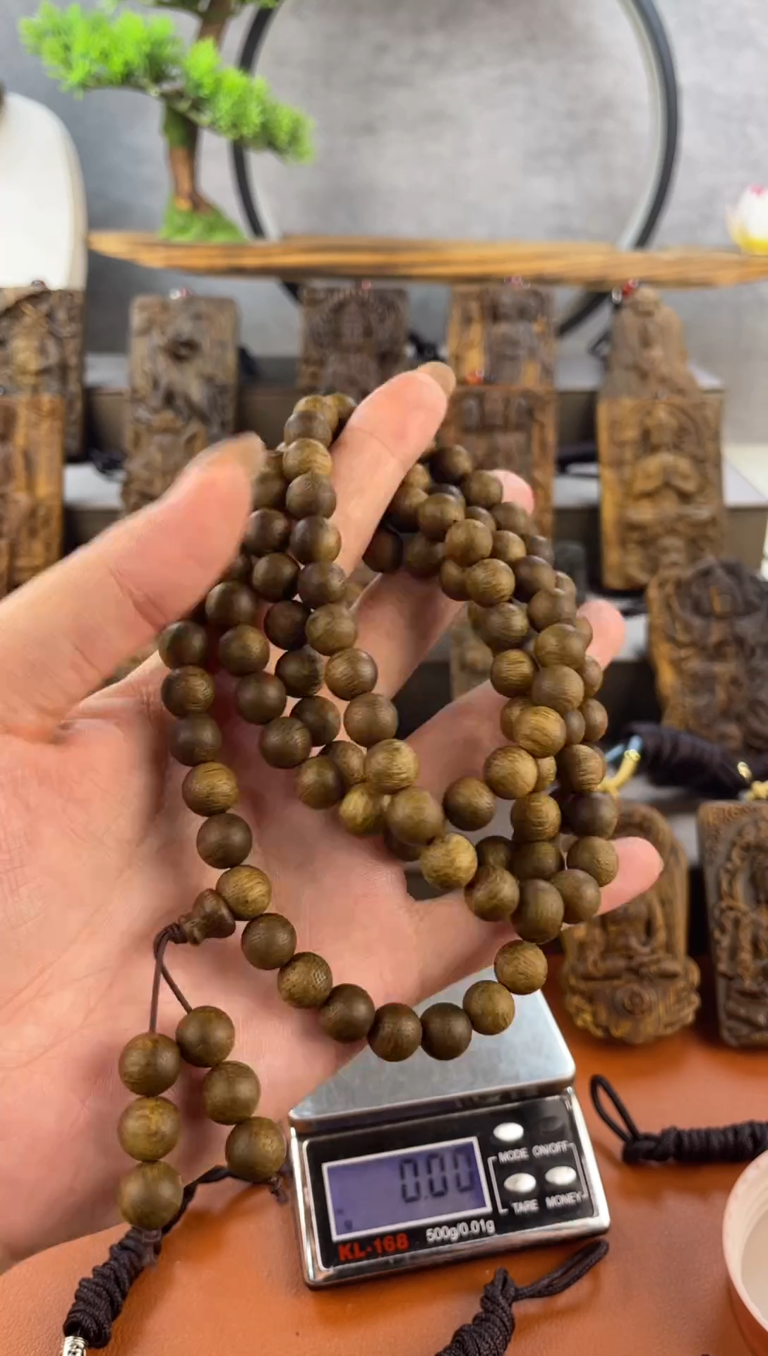 木木雕款芽庄 108颗+0.8cm送养香瓶 