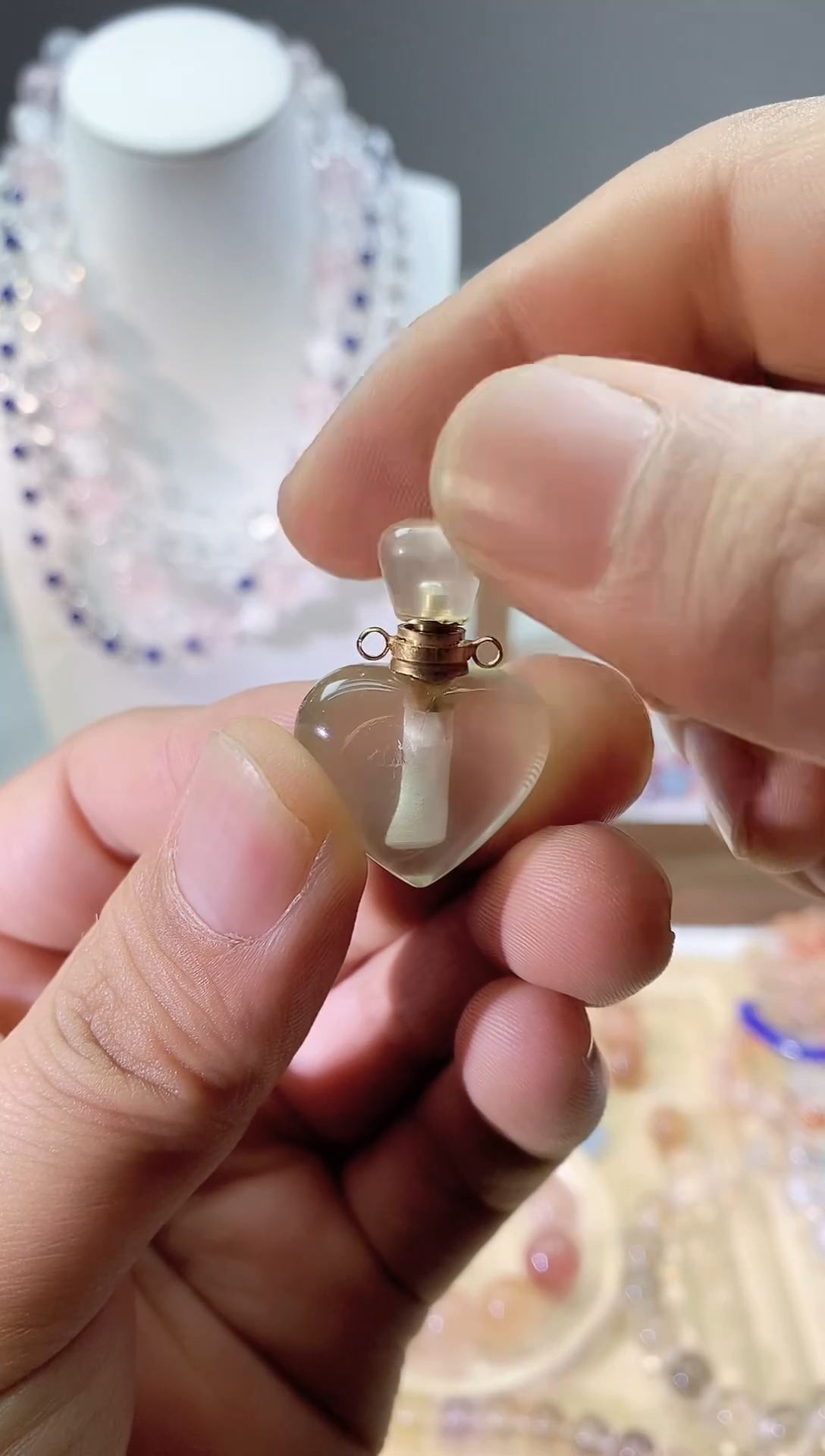 水晶摆件未镶嵌粉水