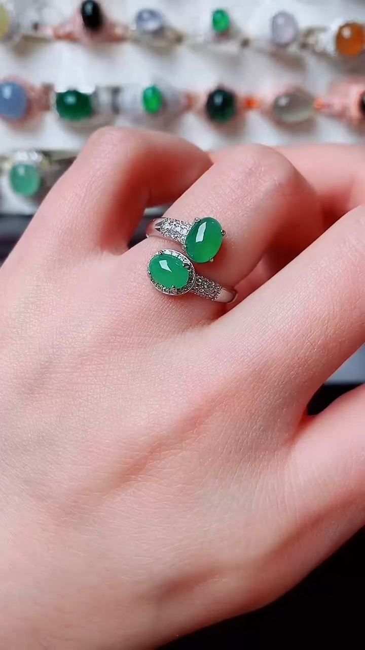 未镶嵌戒指翡翠...