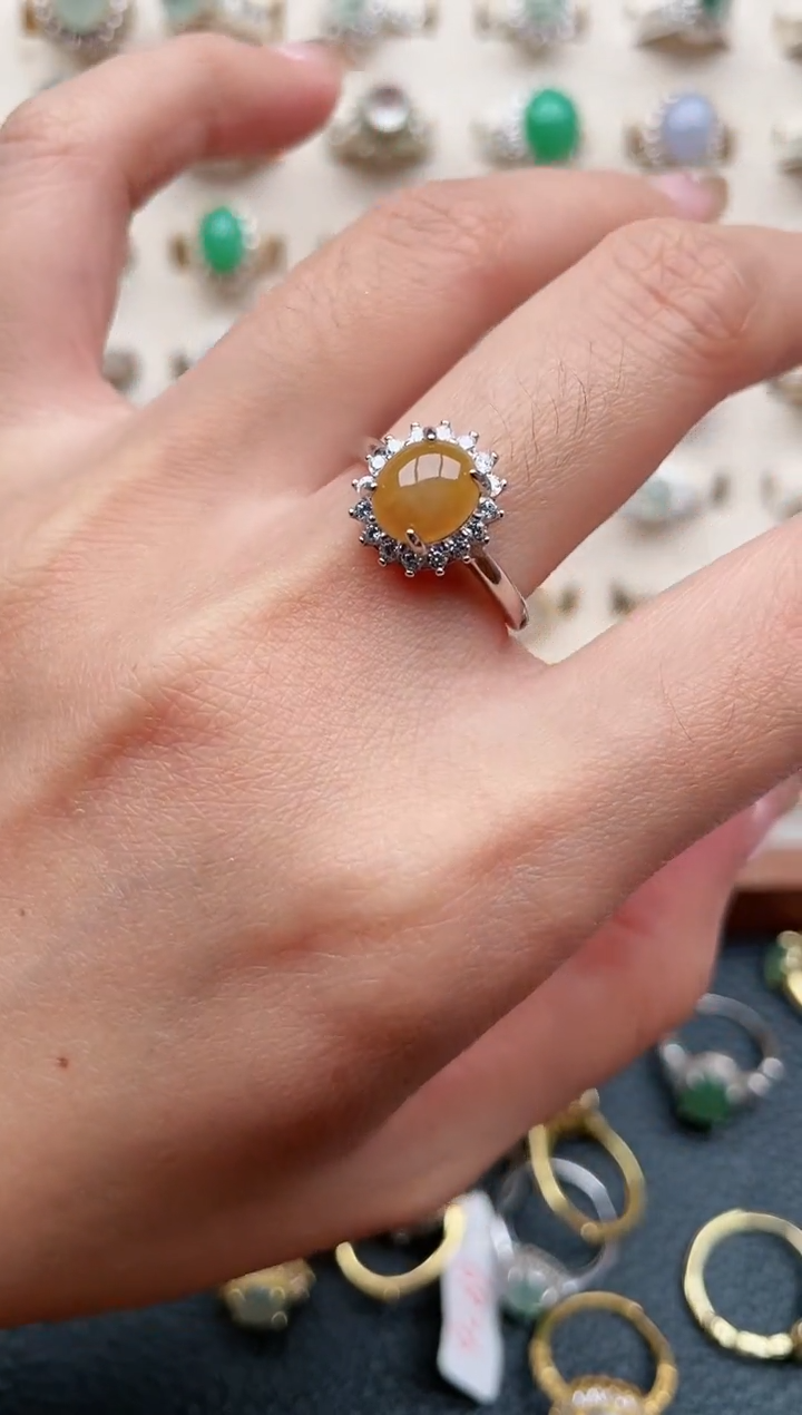 【闪购商品】翡翠戒指银S925镶嵌1111