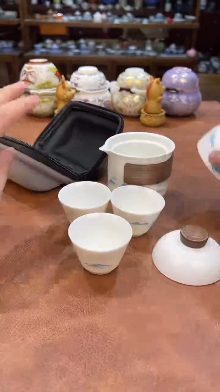 真的很便宜会开片的旅行茶具