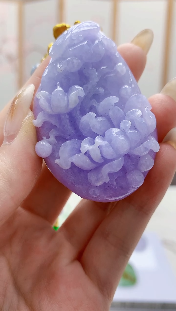 未镶嵌定制翡翠3495jw-毛货挂件21