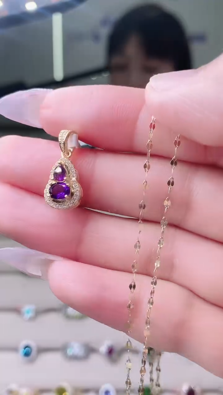 【闪购商品】紫晶颈饰银S925镶嵌1-11  