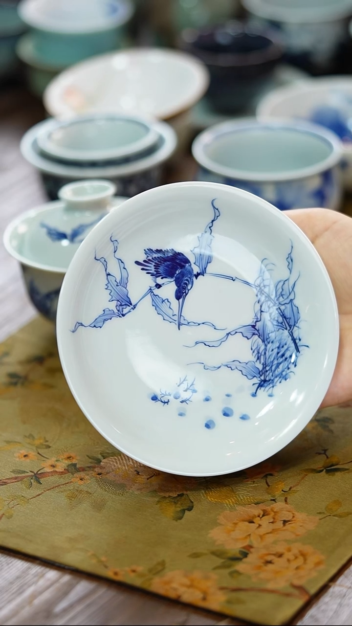 瓷景德镇陶瓷茶器单翠壶承