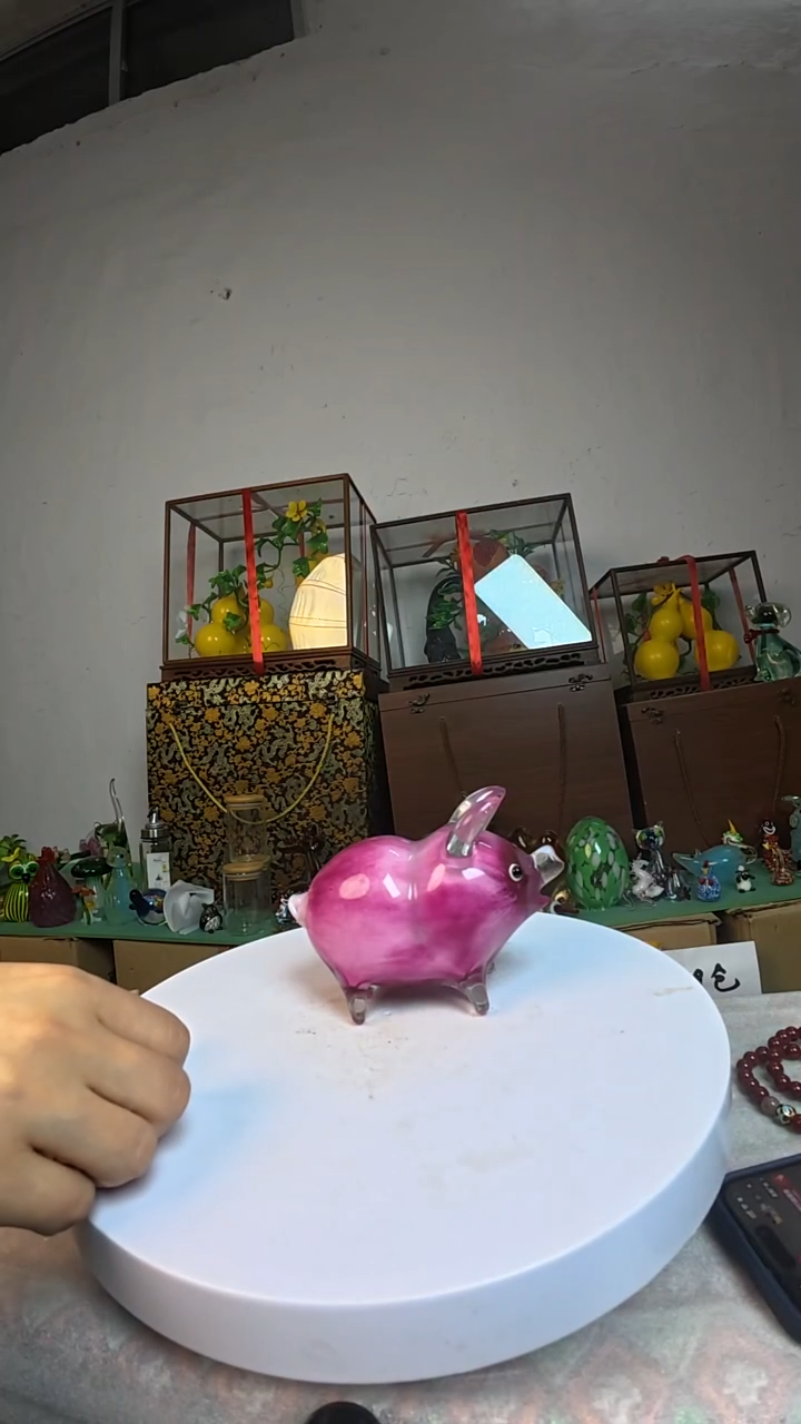 琉璃淄博非遗琉璃粉猪