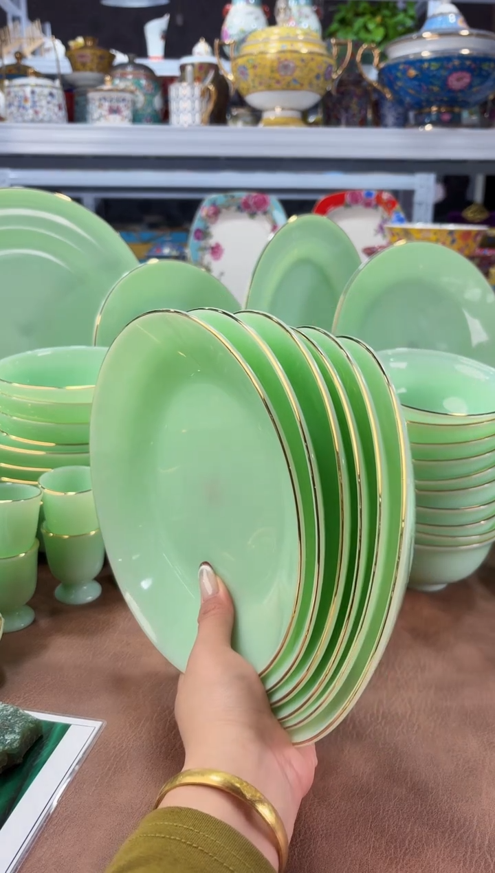 玉瓷8英寸深盘6个