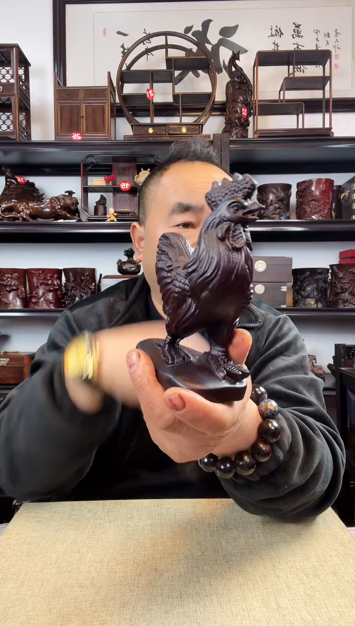 木老李红木工艺品鸡