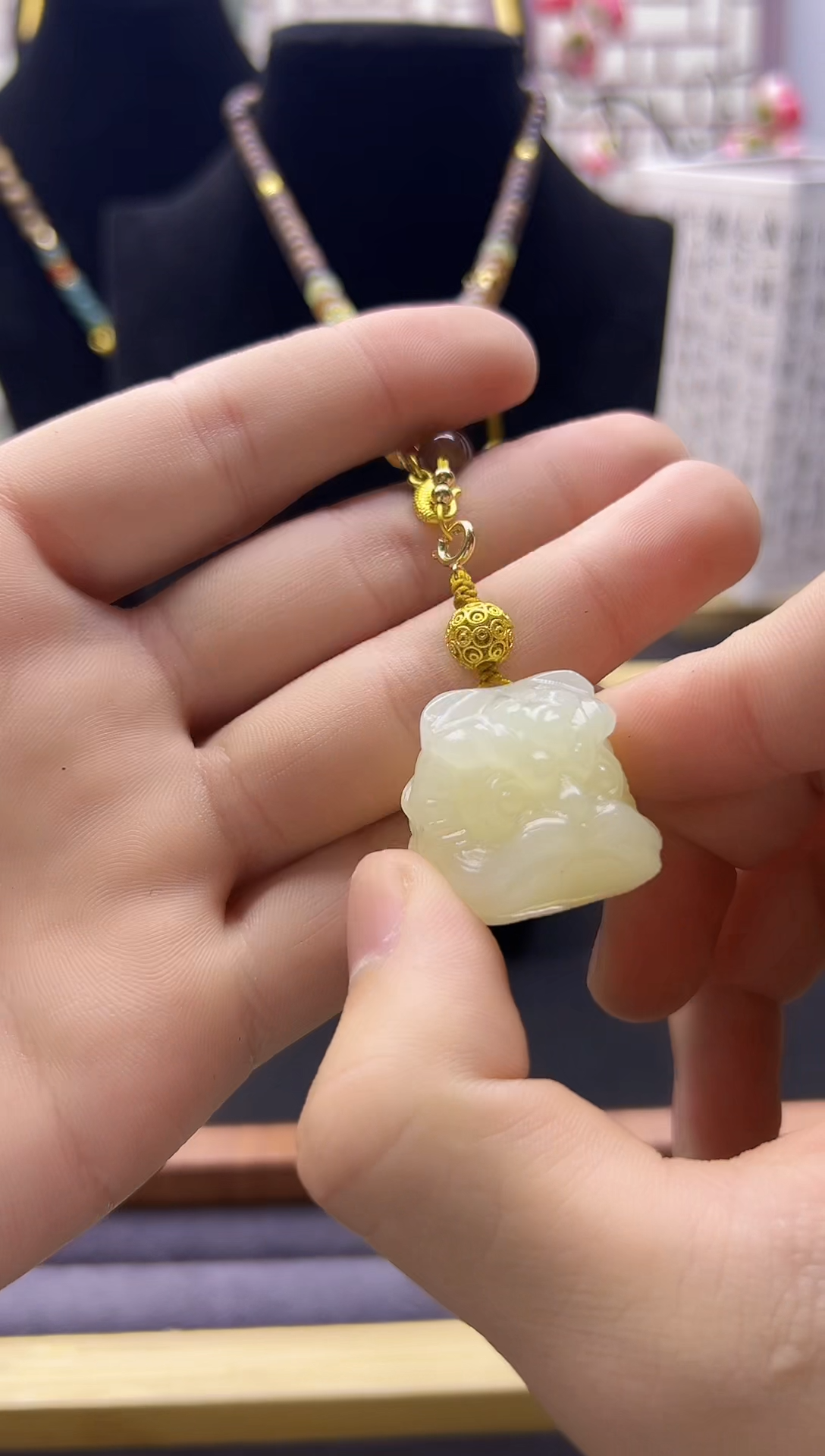 【闪购商品】和田玉颈饰14K金镶嵌X818       