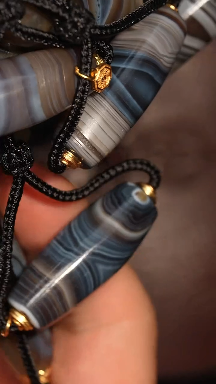 未镶嵌颈饰玛瑙/玉髓多样性发其一，DIY一