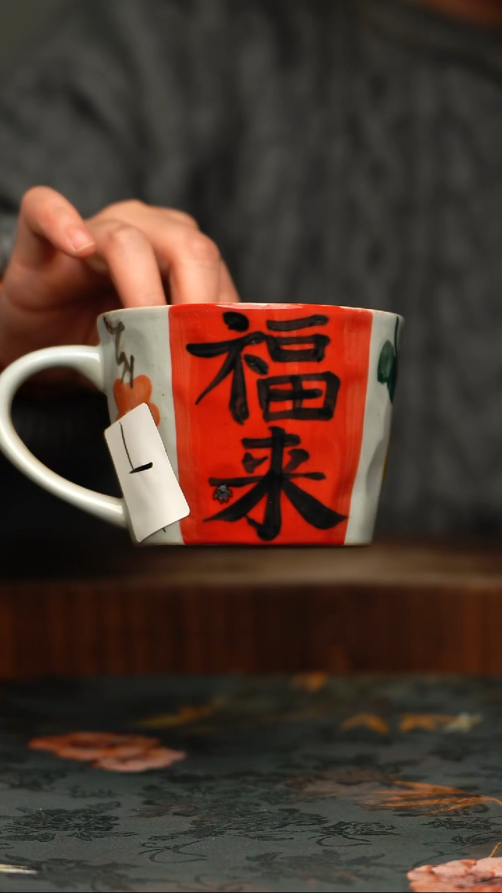 瓷片釉下彩手工手绘同款