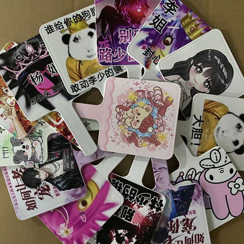 化妆镜女生小圆镜可爱手拿镜宿舍随身便携通用便携式