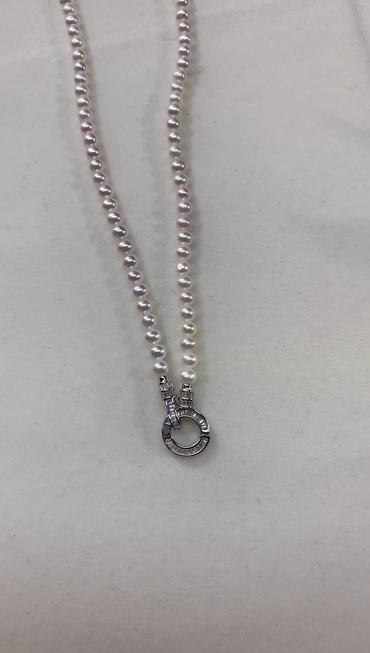 【闪购商品】淡水珍珠吊坠(不含链)银S925镶嵌A107|499