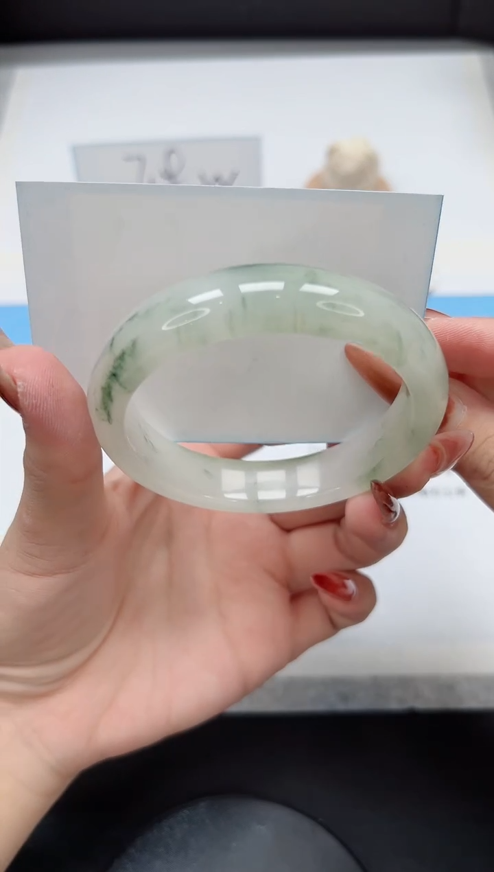 【闪购商品】石英质玉手镯未镶嵌309/飘花60.4