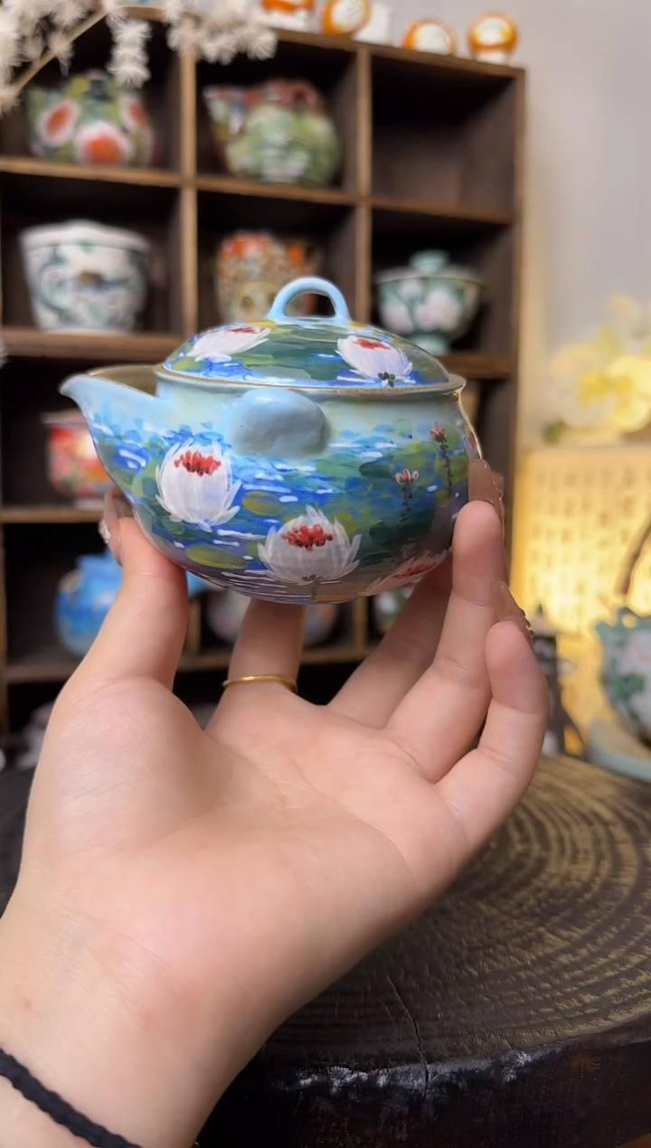 【闪购商品】石一睡莲手抓壶壶