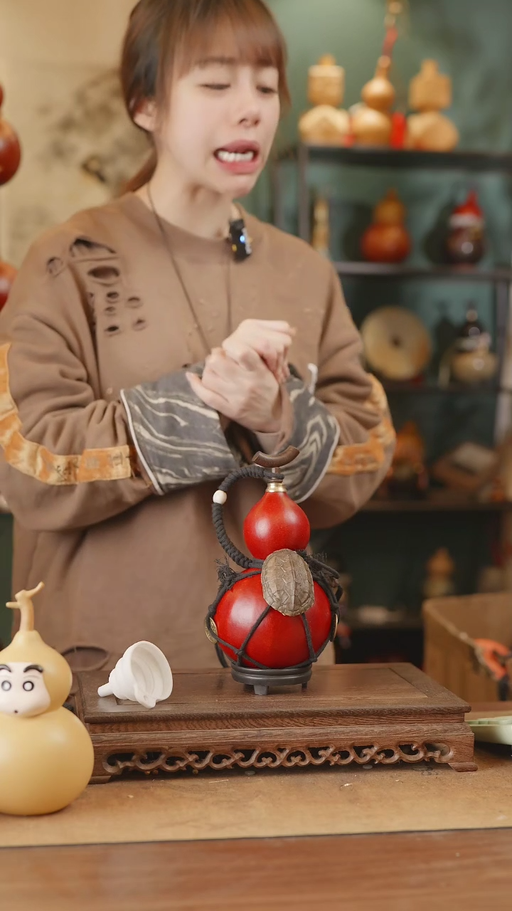 【闪购商品】102号精品天然大漆工艺防渗内胆酒葫芦~