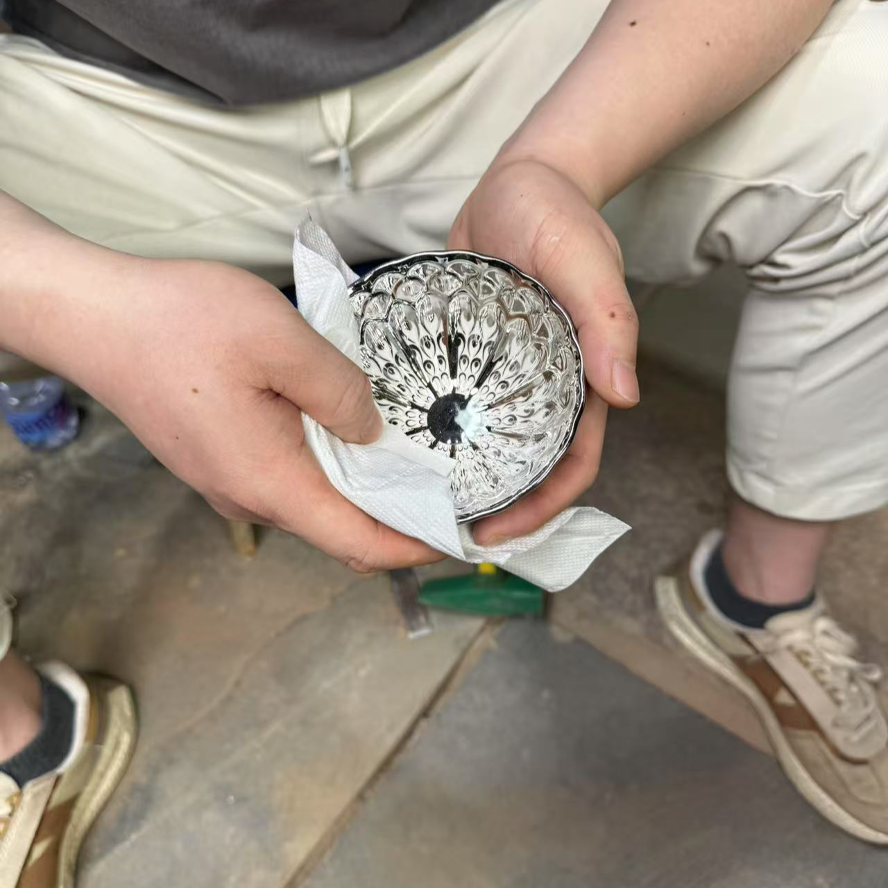 纯手工茶杯 冰清玉洁银孔雀 主人杯