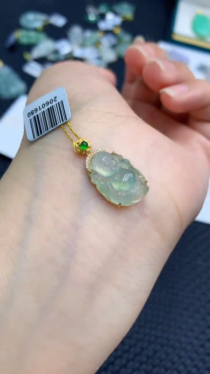 【闪购商品】翡翠颈饰18K金镶嵌            8