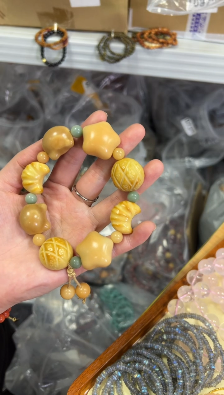 【闪购商品】菩提根/象牙果手串象牙果雕刻多宝款手链[342]