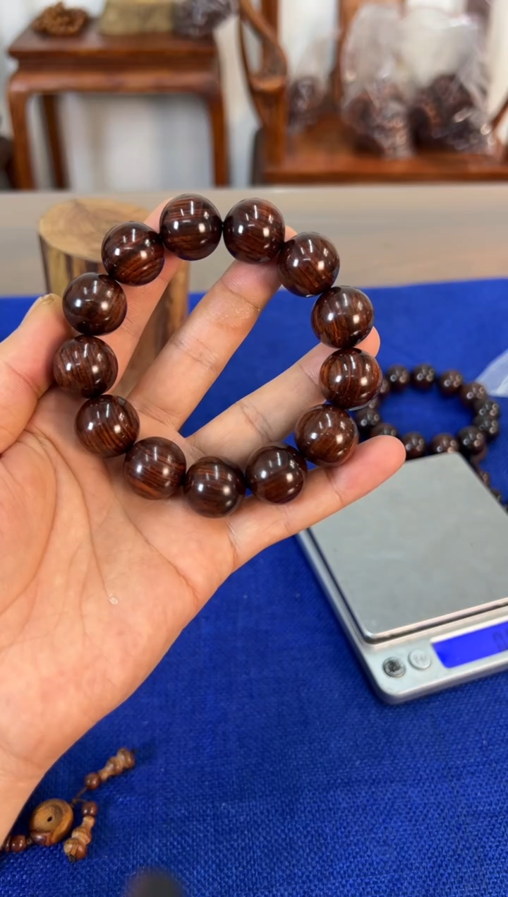 手串/手链黄花梨/降香黄檀1.8紫油梨水波纹手串