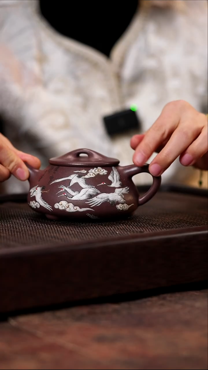 紫砂景舟石瓢 汉棠紫罗兰