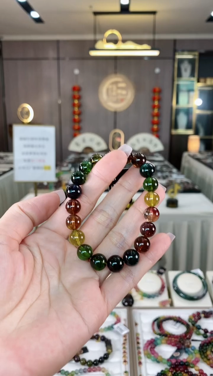 【闪购商品】碧玺单圈手串9,6mm+未镶嵌（多样性发一条）hon