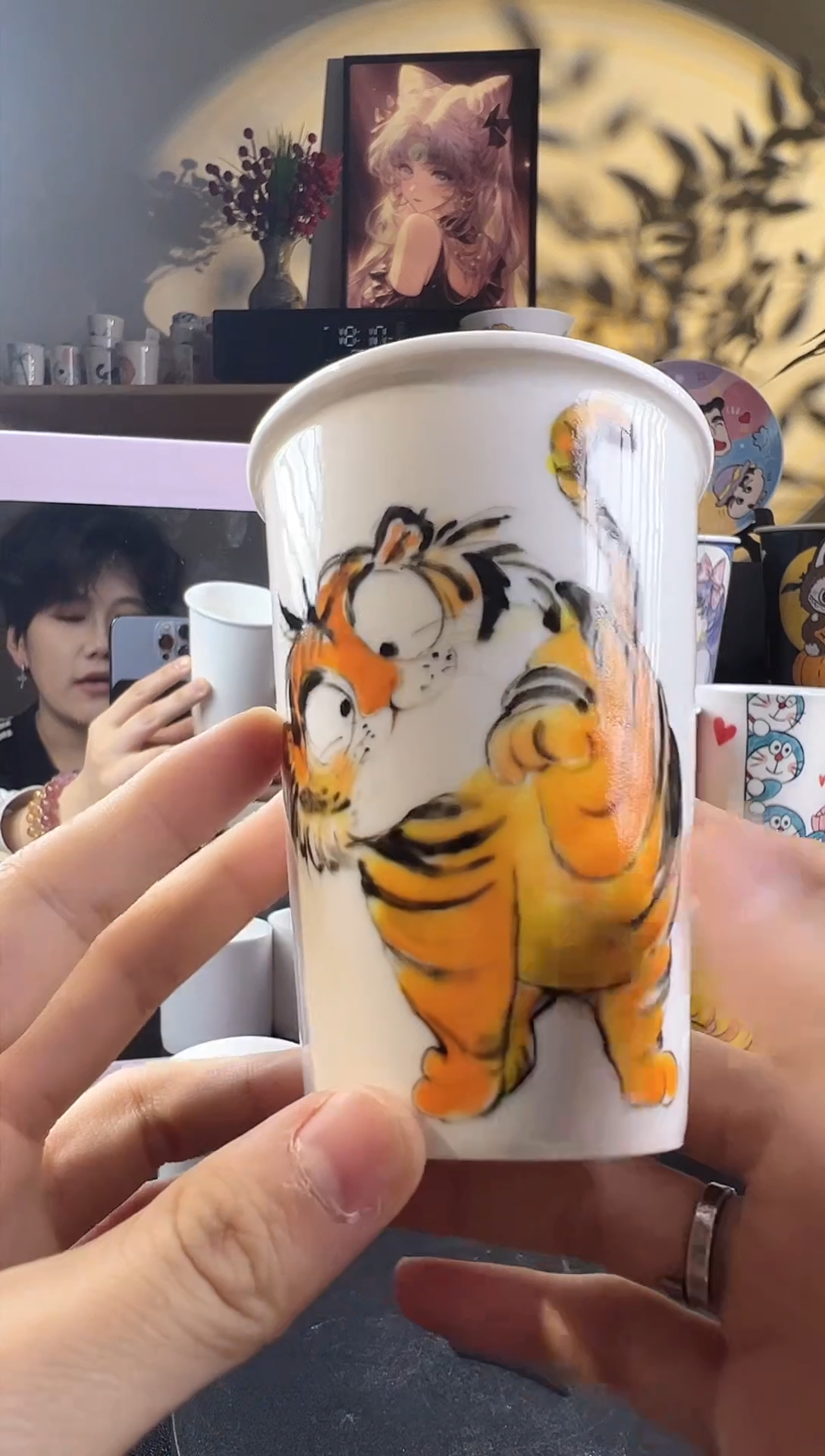 【闪购商品】摆件手工手绘陶瓷小杯杯
