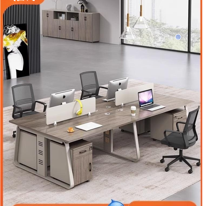 办公屏风职员桌椅组合现代简约面对面246人位员工位钢架文员客服