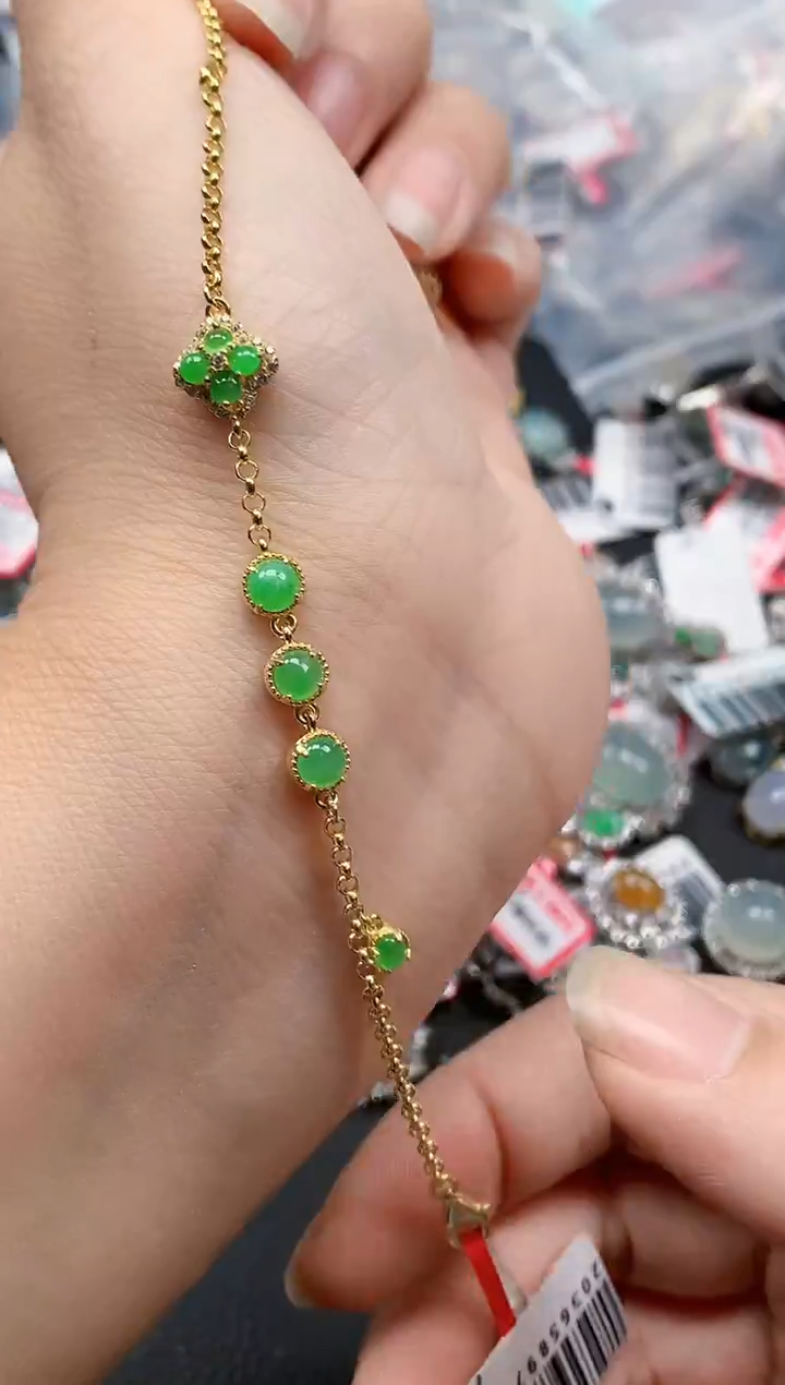 银S925镶嵌戒指翡翠天然A货缅甸翡翠