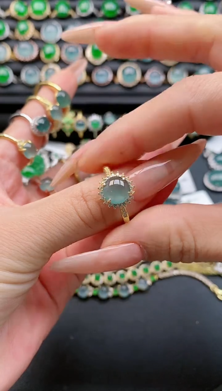 【闪购商品】翡翠戒指银S925镶嵌1111111