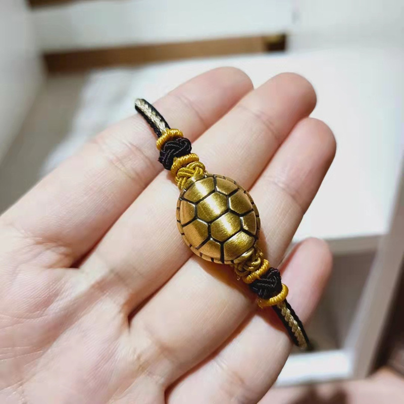 足银银制品 富甲龟壳转运珠DIY手绳礼物