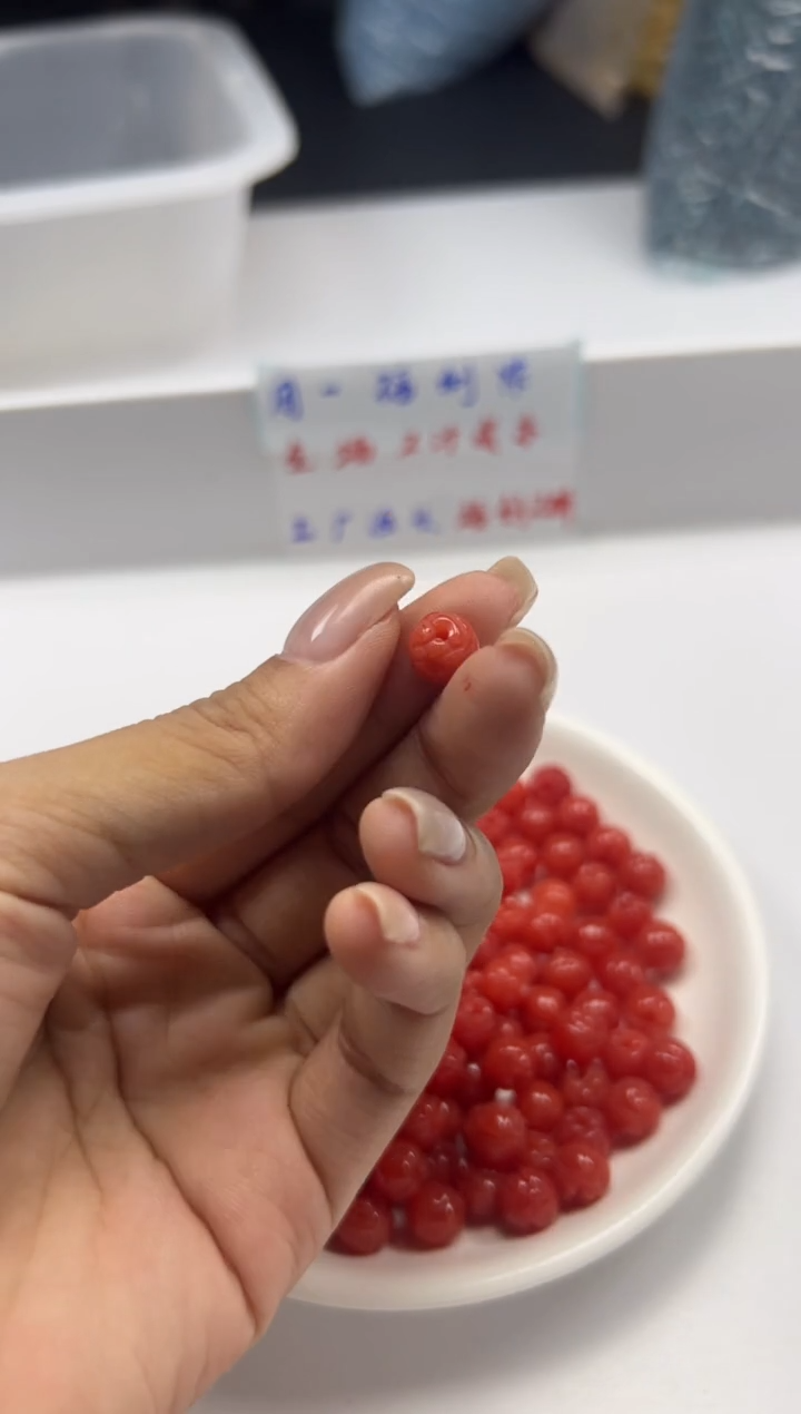 南红玛瑙未镶嵌颈饰W1860满肉南红莲花珠8mm*20颗