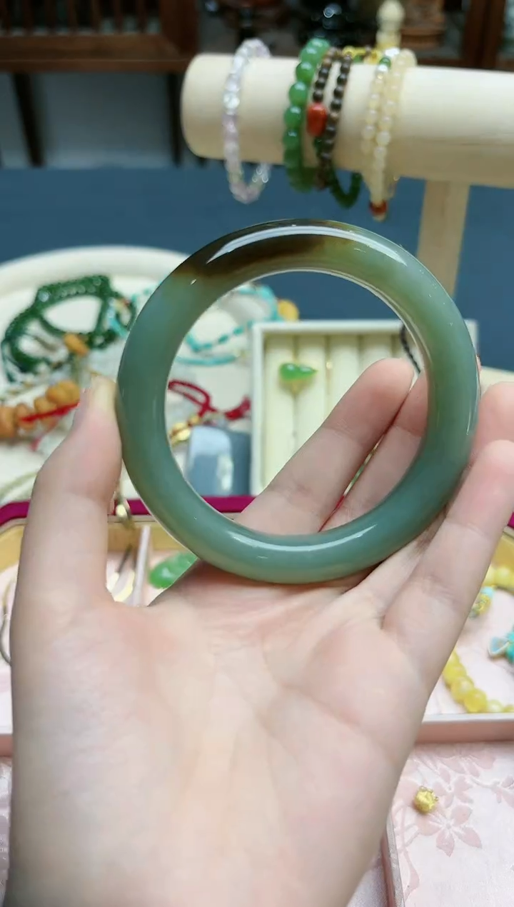 【闪购商品】和田玉手镯未镶嵌和田玉59+#手镯*1 YR