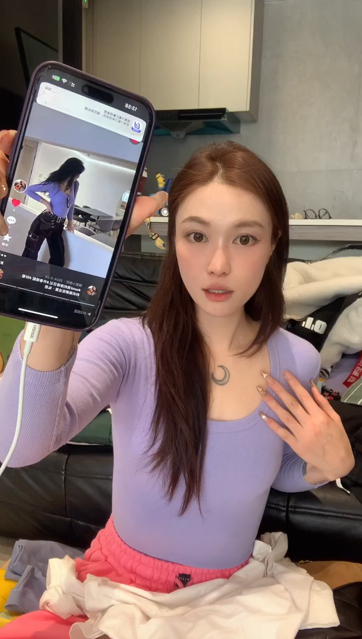 棉紫色打底衫110斤内s码