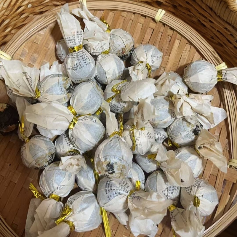 2018年云南临沧邦东昔归熟茶花茶龙珠8g20颗装