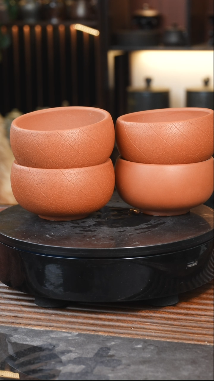 建水紫陶复烧菩提纹客杯2