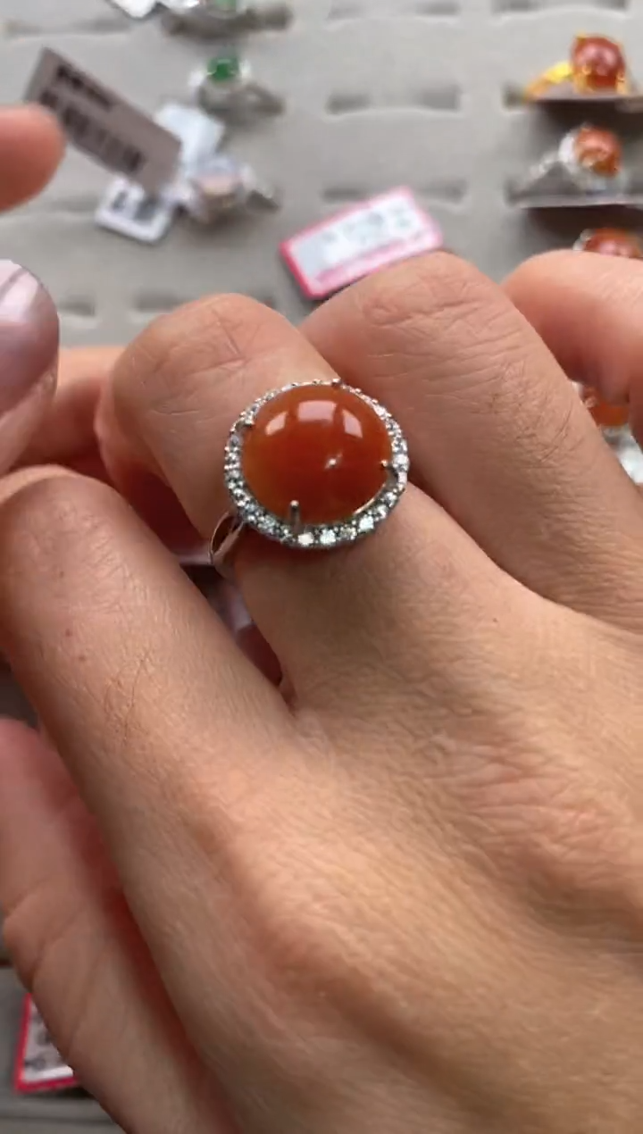 【闪购商品】翡翠戒指银S925镶嵌11111--1