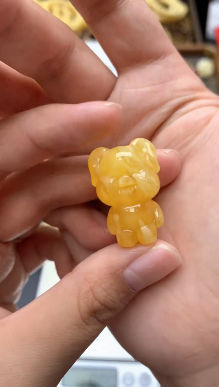 【闪购商品】琥珀珠宝奇石未镶嵌100琥珀蜜蜡花粉有纹小坑介意勿拍