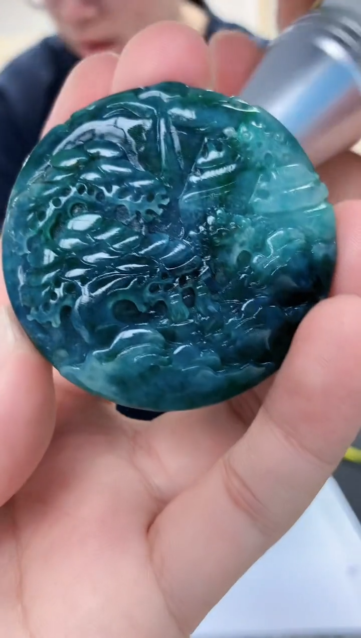 【闪购商品】定制翡翠未镶嵌4688bb-毛货挂件113