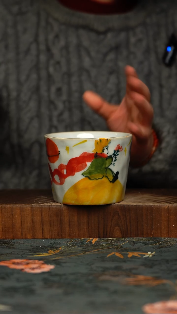 瓷片釉下彩手工手绘同款