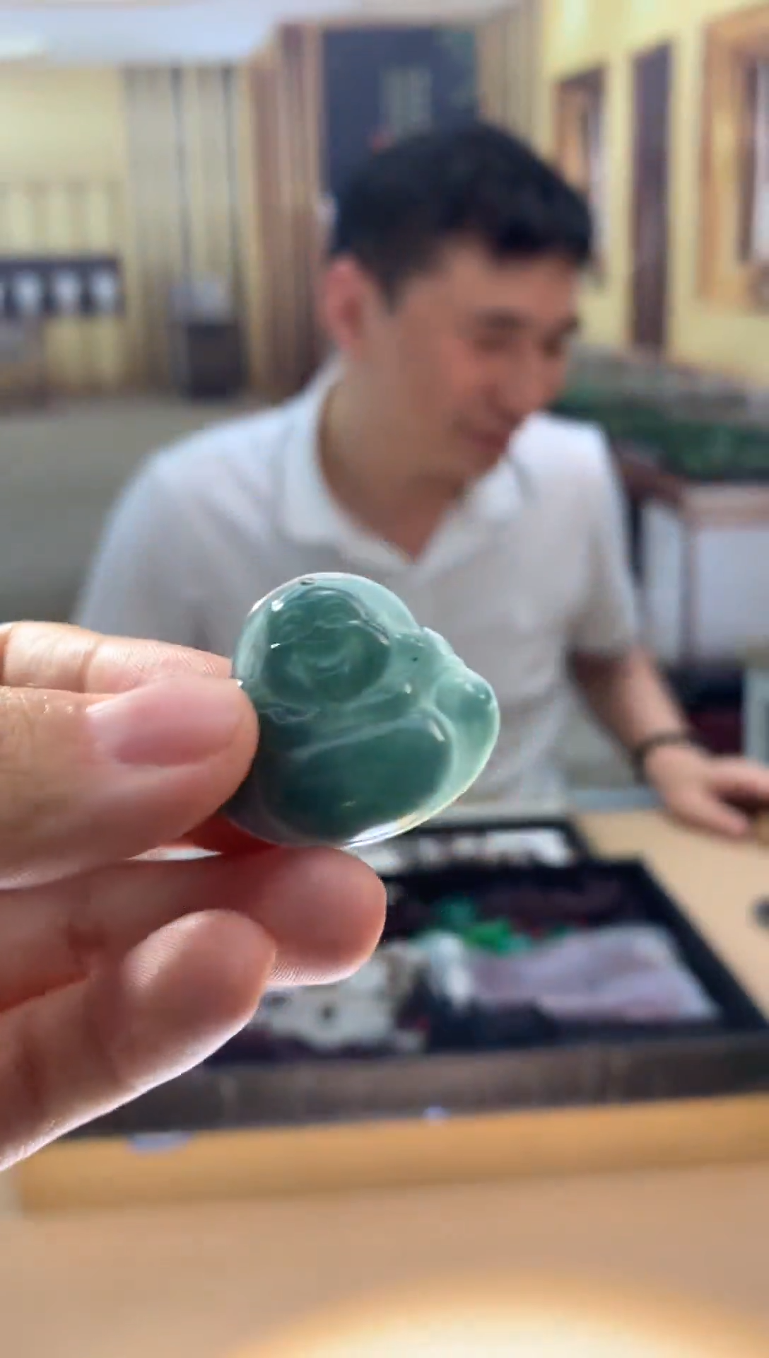 颈饰未镶嵌翡翠寒*翡翠挂件多样性发一件